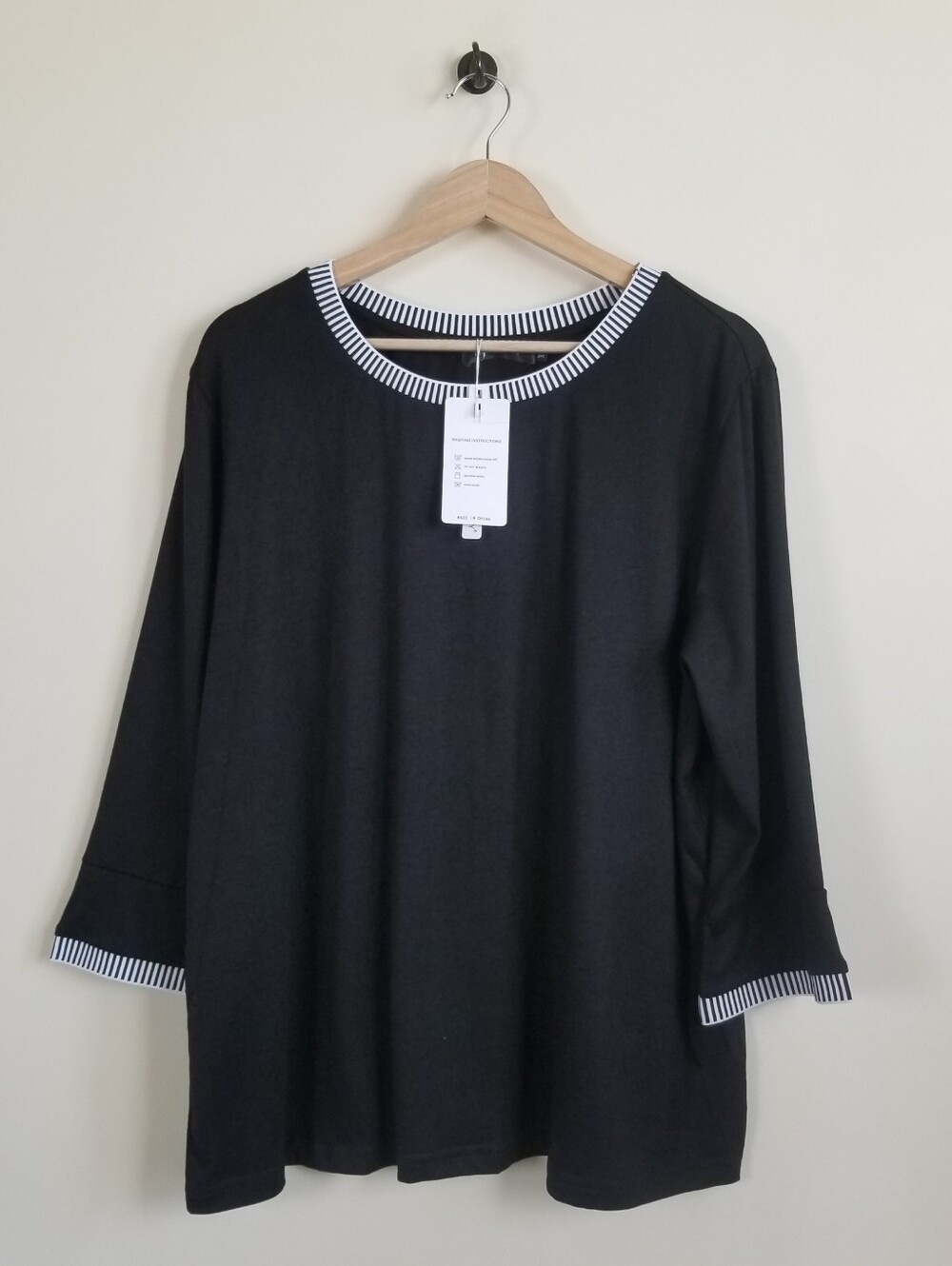 Merokeety 3/4 Sleeve Knit Top Size XL